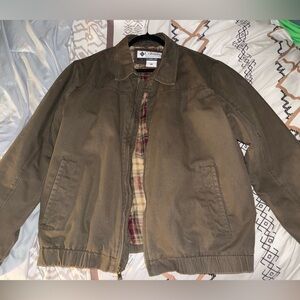 Columbia Men's Brown Jacket With Plaid Lining